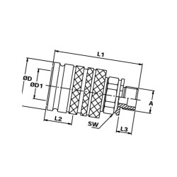 Szybkozłącze gniazdo ISO 20 zew. M26x1.5-18L STAUFF