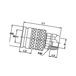 Szybkozłącze gniazdo ISO 25 wew. 3/4" BSP STAUFF