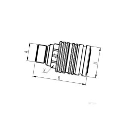 ![CDATA[Szybkozlącze gniazdo ISO 12,5 wew. 1/2" BSP FASTER]]