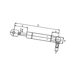 Sprężyna gazowa 675mm 825N Stabilus 421605