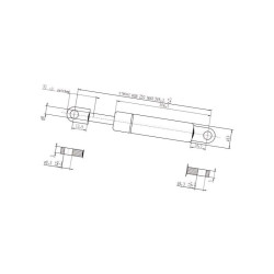 Sprężyna gazowa 585,5mm 800N Stabilus 094978