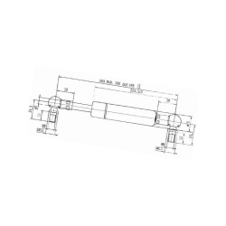 Sprężyna gazowa 499mm 100N Stabilus 052590