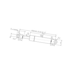 Sprężyna gazowa 600mm 150N Stabilus 049670