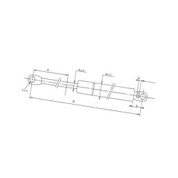 Sprężyna gazowa 226,5mm 100N Stabilus 082414