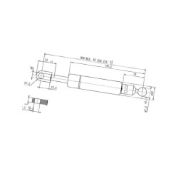 Sprężyna gazowa 256mm 240N Stabilus 595896