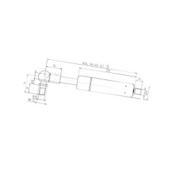 Sprężyna gazowa 422mm 1700N Stabilus 7972RE
