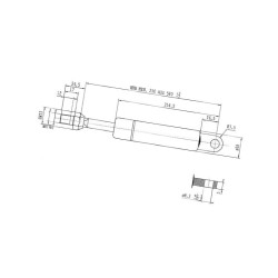 Sprężyna gazowa 580mm 150N Stabilus 052736