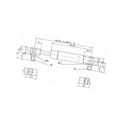 Sprężyna gazowa 325mm 350N Stabilus 510599