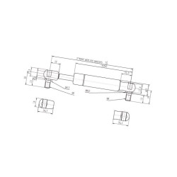 Sprężyna gazowa 685mm 500N Stabilus 095419
