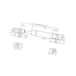 Sprężyna gazowa 485mm 1150N Stabilus 095338