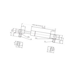 Sprężyna gazowa 445mm 150N Stabilus 094501