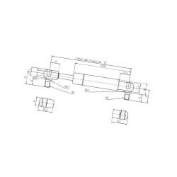 Sprężyna gazowa 285mm 1150N Stabilus 095303