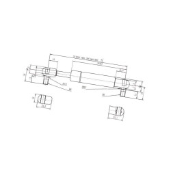 Sprężyna gazowa 685mm 300N Stabilus 095389