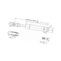 Sprężyna gazowa 605mm 800N Stabilus 656372