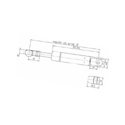Sprężyna gazowa 590mm 370N Stabilus 984442