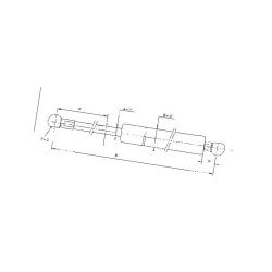 Sprężyna gazowa 265mm 200N Stabilus 640425