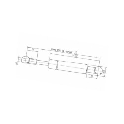 Sprężyna gazowa 248mm 350N Stabilus 551244