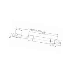 Sprężyna gazowa 275mm 350N Stabilus 069167