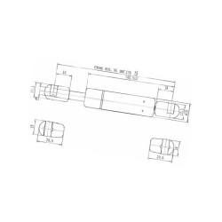 Sprężyna gazowa 276mm 350N Stabilus 592382