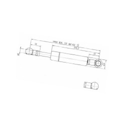 Sprężyna gazowa 422mm 150N Stabilus 045993