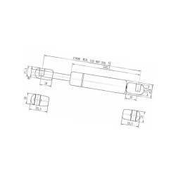 Sprężyna gazowa 286mm 300N Stabilus 475017