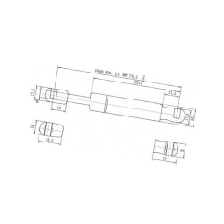 Sprężyna gazowa 730mm 150N Stabilus 6148YB