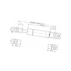Sprężyna gazowa 551mm 100N Stabilus 667110