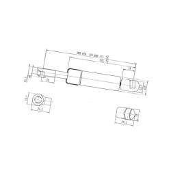 Sprężyna gazowa 573mm 500N Stabilus 8127KE