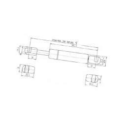 Sprężyna gazowa 486mm 200N Stabilus 841323