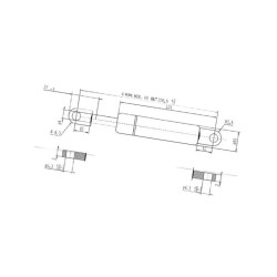 Sprężyna gazowa 225mm 250N Stabilus 082449