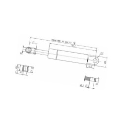 Sprężyna gazowa 245mm 250N Stabilus 044334
