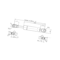Sprężyna gazowa 280mm 380N Stabilus 052159