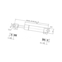Sprężyna gazowa 265mm 200N Stabilus 082511