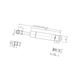 Sprężyna gazowa 700mm 650N Stabilus 048941