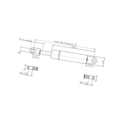 Sprężyna gazowa 500mm 350N Stabilus 049654