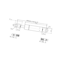 Sprężyna gazowa 320mm 100N Stabilus 0712EA