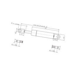 Sprężyna gazowa 685mm 800N Stabilus 084999