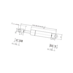 Sprężyna gazowa 685mm 800N Stabilus 084999