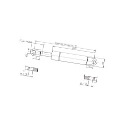 Sprężyna gazowa 785mm 1150N Stabilus 095206