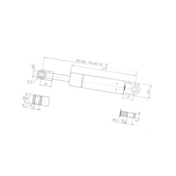 Sprężyna gazowa 502mm 1700N Stabilus 2049LG