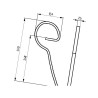Ząb sprężysty 25x8/340/248 bez redlicy Bagramet 5700037381985
