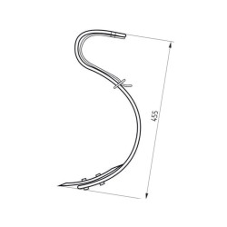 Ząb sprężysty 40x10/455/ z redlicą Bagramet 5700037381275