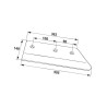 Lemiesz dziobowy 16", prawy 172614 Grégoire-Besson 8716106170500
