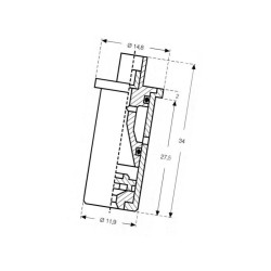 Dysza Lechler inżektorowa o pustym stożku ITR 80° zielony, ceramiczny ITR80015
