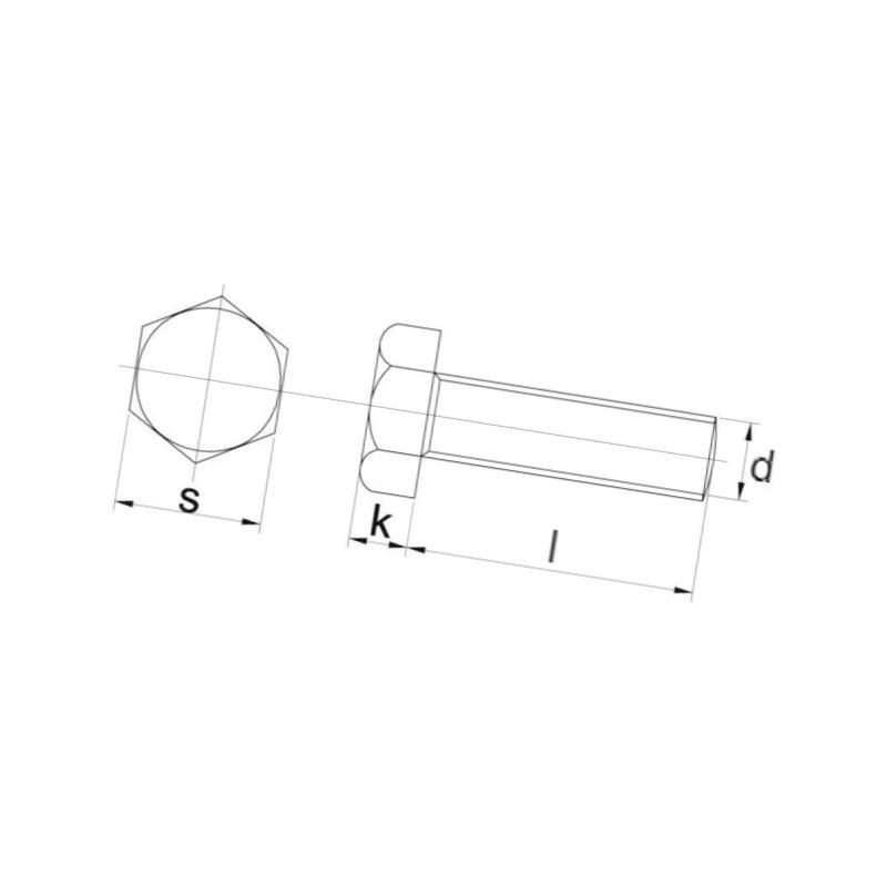 Śruba cały gwint A2 , M16 x 140 mm