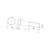 Śruba pół gwint kl. 10.9 ocynk , M10 x 60 mm