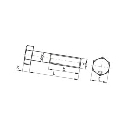 Śruba pół gwint drobnozwojna kl. 10.9 ocynk , M16 x 1.5 x 10 mm