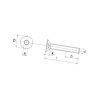 Śruba imbusowa stożkowa A4 , M5 x 20 mm