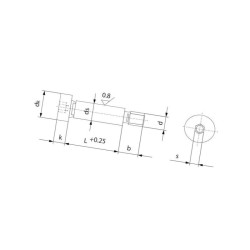 Śruba pasowane z łbem walcowym kl. 12.9 , M8 x 10 x 25 mm
