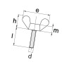 Śruba skrzydełkowa ocynk , M6 x 30 mm
